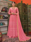 Pink Colour Latest Fancy Designer Festive Wear Heavy Georgette And Butterfly Net Readymade Salwar Suit Collection 1002